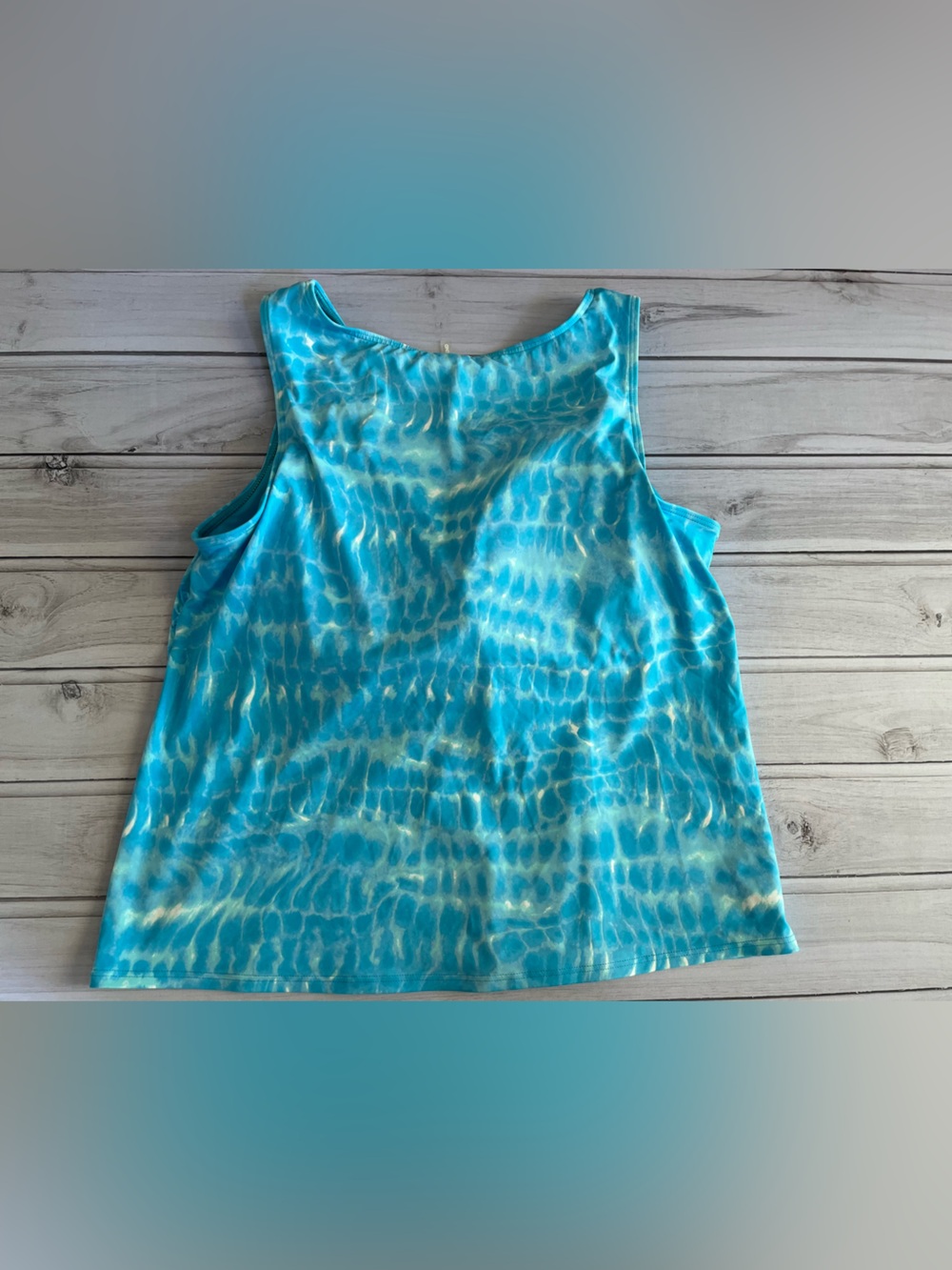Women’s Lands’ End blue white tank top padded bra swim suit tankini. Size 20W - Picture 10 of 15